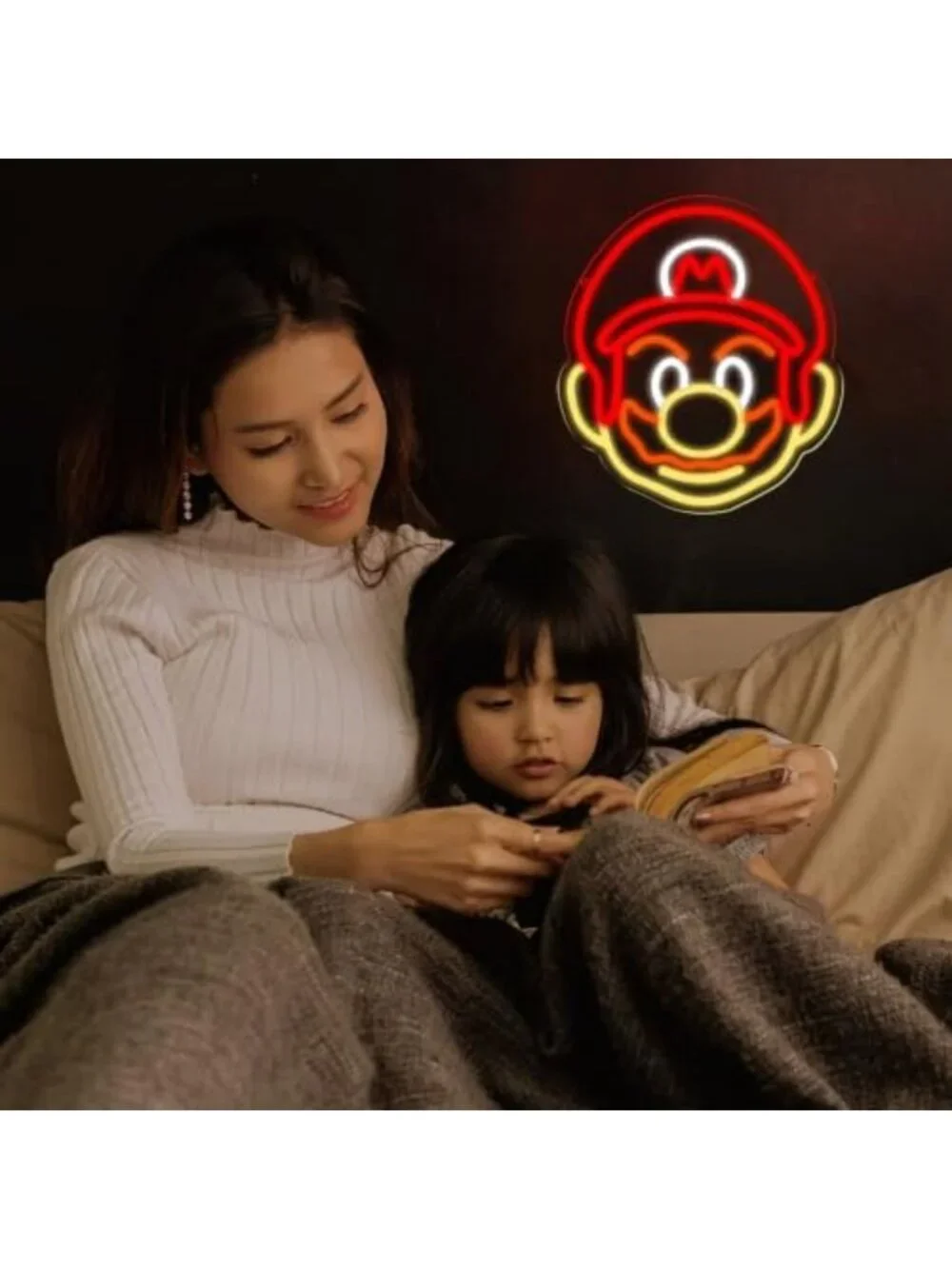 Anime Neon LED Sign - Dimmable Wall Decor for Kids' Bedroom & Game Room, Light